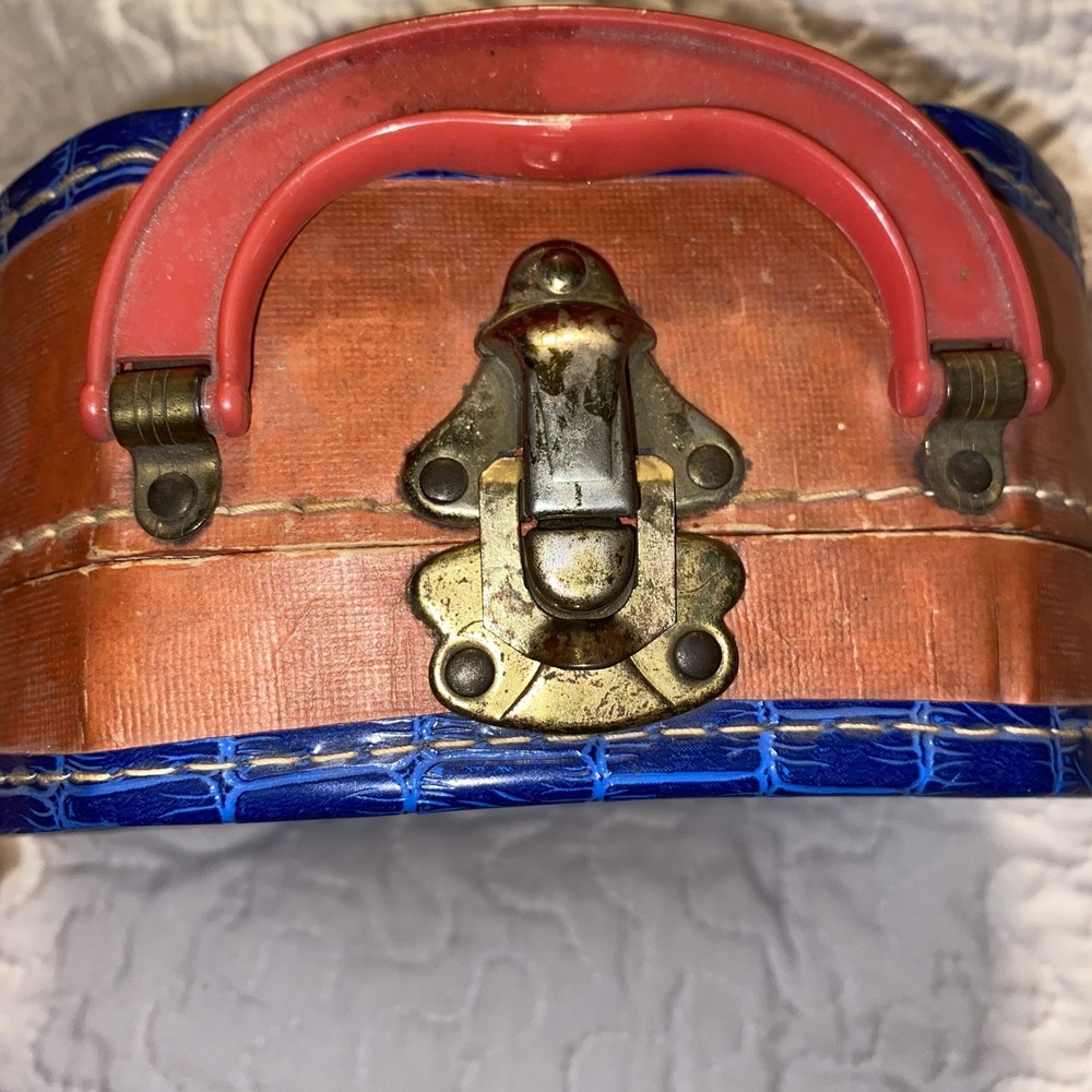 Vintage Disney Mickey Mouse Donald Duck Pluto Plane Suitcase Travel Bag Rare 50s - Picture 4 of 9